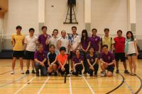 A group photo of winners, organizers and participating teachers taken at the School’s first Badminton Tournament